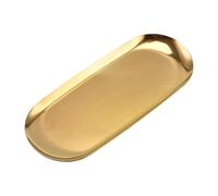Bandeja para velas, bandeja de almacenamiento de joyas dorada, bandeja decorativa de acero inoxidable, organizador versátil | elegantes bandejas de mesa, para casa de campo, hogar, cocina, mesa de