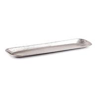 Bandeja para velas, diseño escandinavo, plata 58 cm de largo