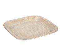 Bandeja para velas Marrakesch oriental dorada de aluminio 29cm para salón