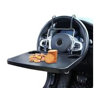 Bandeja para volante - Bandeja de comida para coche, escritorio para ordenador portátil, bandejas de escritorio plegables para coches, bandejas para reposacabezas de asiento trasero con gancho, escrit