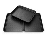 Bandeja para Zapatos, Bandeja de Goteo de Plástico, 35 x 27.5 x 3 cm | 3 Piezas Bandejas de Goteo para Zapatos, Alfombrilla de Goteo con Borde Elevado, Antideslizantes, Para Entrada, Mascotas