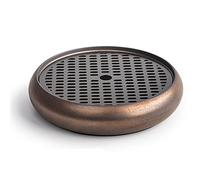 Bandeja pequeña para té Kung Fu, Bandeja de té Kung Fu Almacenamiento agua drenaje cerámica Redonda Gris 23x5cm