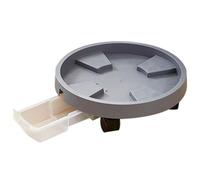 Bandeja Plastico Grande, Bandeja Aire Acondicionado, con Ruedas Giratorias, Almacenamiento de Agua Tipo Cajón, Doble Salida de Drenaje, para Macetas de Interior y Exterior(Gray,45cm/18in)