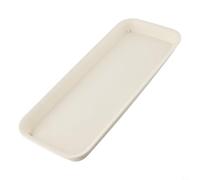 Bandeja platillo para plantas hecha de resina, diseñada para recoger el exceso de agua y evitar derrames de tierra, adecuada para jardinería interior y protección del suelo (beige M)
