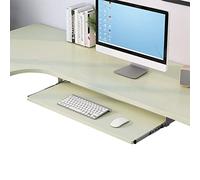 Bandeja plegable ajustable de madera para teclado con rieles deslizantes, extensión ergonómica para el hogar y la oficina, ahorra espacio.