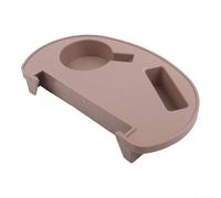 Bandeja plegable compacta para silla con soporte para bebidas compatible con silla Kermit, mesa auxiliar de plástico ligero para acampar y picnic, negro (amarillo)