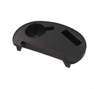 Bandeja plegable compacta para silla con soporte para bebidas compatible con silla Kermit, mesa auxiliar de plástico ligero para acampar y picnic, negro (negro)