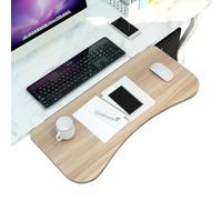 Bandeja plegable de madera para teclado en 7 colores, extensión de escritorio ajustable, ángulo de 90°, 55/65/75 x 25 cm, fácil instalación, soporte ergonómico para muñeca y brazo para escribir