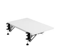 Bandeja plegable para teclado con clip, extensión de escritorio, di adiós al dolor, añade espacio de almacenamiento en el escritorio, clip sin perforaciones, ideal para dormitorio y comedor