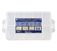 Bandeja portátil apilable para almacenamiento, tamaño 16 x 25 x 7 cm, perfecto para coser, manualidades, accesorios