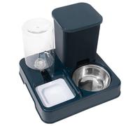 Bandeja portátil para gatos 2 en 1 con base derramada | Kit de alimentación automática para uso diario, para casas de varios gatos, viajes interiores, pequeños y medianos