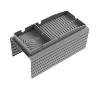 Bandeja portavasos de silicona - Mesa con reposabrazos para sofá, organizador de café, posavasos para bebidas | Caja de almacenamiento multiusos antideslizante, diseño compacto del soporte para el