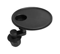 Bandeja portavasos para automóvil - Base de montaje con adaptador expansor de mesa de comida ajustable, accesorio organizador de comidas para viajes en vehículo | Bandeja desmontable para ordenador po