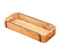 Bandeja Portavelas Decorativa de Madera Marrakesch, Boho, 40 cm
