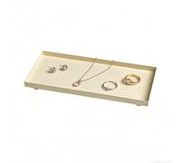 Bandeja portavelas rectangular de metal, joyero rectangular - Bandeja joyero | para casa, apartamento, salón, mesa de comedor, dormitorio, baño, restaurante,