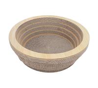 Bandeja rascador redonda 2 en 1 para gatos, alfombrilla multifuncional para gatos, cama de salón, muebles de salón, protección para garras de lijado (diámetro pequeño: 34 cm aprox.)