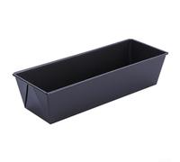 Bandeja rectangular antiadherente de acero al carbono para hornear pasteles con resistencia a altas temperaturas (L)