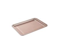 Bandeja rectangular antiadherente for hornear de acero al carbono, bandeja for hornear galletas, tartas, pizzas, asados, muffins y pan.(Rose S)