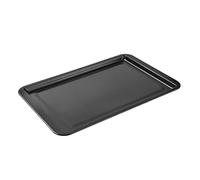 Bandeja rectangular antiadherente for hornear de acero al carbono, bandeja for hornear galletas, tartas, pizzas, asados, muffins y pan.(Black L)