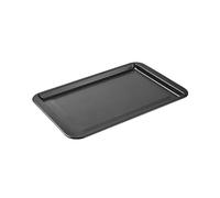 Bandeja rectangular antiadherente for hornear de acero al carbono, bandeja for hornear galletas, tartas, pizzas, asados, muffins y pan.(Black M)