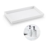 Bandeja Rectangular Bandejas para Cosméticos Blanco Bandeja Decorativa Bandeja Decorativa Rectangular para Guardar Perfume, Jabón, Cosas Pequeñas