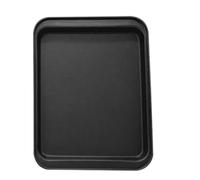 Bandeja rectangular de acero al carbono for hornear, antiadherente, apta for horno, muffins, pizza, asados, microondas y lavavajillas(Noir,S)