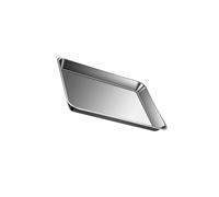 Bandeja rectangular de acero inoxidable 304 con fondo plano para hornear pasteles y panes, bandeja de barbacoa a prueba de óxido, bandeja para hornear para uso en horno