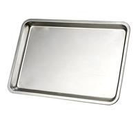 Bandeja Rectangular De Acero Inoxidable 304 De Fondo Plano, Bandejas Grandes Para Hornear Horno, Bandeja Para Hornear Plateada Antiadherente Para Cocinar Al Horno Con Barbacoa(Shallow2cm,50*35cm)