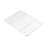 Bandeja rectangular de acero inoxidable for hornear galletas con rejilla enfriamiento extraíble antiadherente for utensilios cocina apta for horno(S grill)