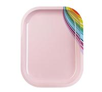 Bandeja rectangular de acero inoxidable para exhibición de uñas de moda para uso doméstico y salón