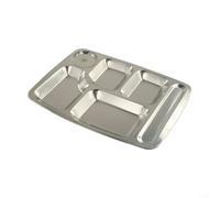 Bandeja rectangular de acero inoxidable para niños, 456 rejillas, para alimentos, lonchera para la escuela y uso al aire libre (6 rejillas)