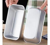 Bandeja rectangular de aluminio anodizado para hornear pan pan tostado y pastel de queso con cuerpo sin costuras y conducción de calor de ahorro de energía (A01)