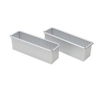 Bandeja rectangular de aluminio para hornear con cavidades de ventilación, no se pega, para preparación de pasteles de pan, herramienta de cocina comercial, extensión rectangular para tartas