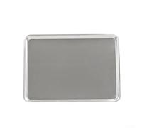 Bandeja rectangular de aluminio para horno de 450 x 330 mm, diseño de borde enrollado resistente para un rendimiento estable a altas temperaturas