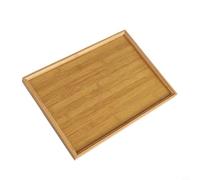 Bandeja rectangular de bambú, aspecto de madera, para cocina, fiesta, té, bar, 28 x 19 x 2 cm (41 x 29 cm)