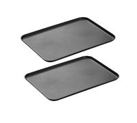 Bandeja rectangular de color negro, tamaño mini, reutilizable