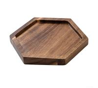 Bandeja rectangular de madera natural para mesa de café para estación de té, carrito de postre, snack bar y encimera de cocina (TP08)