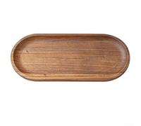 Bandeja rectangular de madera para servir té, café, postres, frutas y aperitivos con diseño japonés influencia y practicidad (TP02 (mediano))