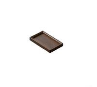 Bandeja rectangular de madera para transportar alimentos, aperitivos, bebidas y postres entre cocina, mesa y áreas de servicio sin esfuerzo (22 x 13 cm)