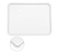 Bandeja rectangular de melamina para servir, plato de plástico antideslizante y resistente a los arañazos, para platos ligeros de larga duración para cocina, comedor, vajilla higiénica segura, fácil
