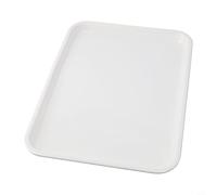 Bandeja rectangular de melamina para servir, plato de plástico antideslizante y resistente a los arañazos, para platos ligeros de larga duración para cocina, comedor, vajilla higiénica segura, fácil