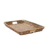 Bandeja Rectangular de ratán Resina Tejida a Mano, Ideal for la Cocina para Hogar