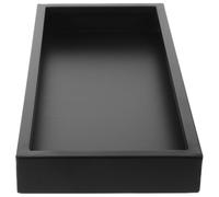 Bandeja Rectangular para Macetas 38x17x4cm de Hierro negro | Bordes Elevados y Base Gruesa, Superficie Lisa, para Bonsái y Jardineras en Interior