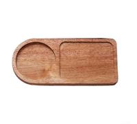 Bandeja redonda contemporánea hecha de madera para una integración perfecta en áreas minimalistas de cocina y comedor (rojo)