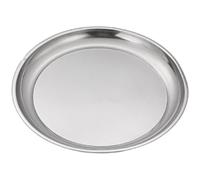 Bandeja redonda de acero inoxidable de 30,5 cm de diámetro - Bandeja para servir - Bandeja para café - Bebidas - Fiestas - Bares - Restaurantes y Hogar - Bandeja de comida para cocina - Bandeja