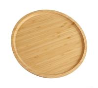 Bandeja redonda de bambú para servir, 20/25/30 cm, bandeja de bambú para servir alimentos, bandeja de alimentos, bandeja de pizza de frutas para cocina, restaurante (30 x 30 x 1,5 cm)