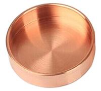 Bandeja redonda de cobre de metal decorativo almacenamiento organizador bandejas para joyería maquillaje artículos de tocador cocina vajilla 14cm curling