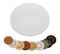 Bandeja redonda de madera extragrande de 90 cm, giratoria, manual, 6 estilos, ideal para cenar, entretenimiento y cocina, acabado blanco