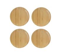 Bandeja redonda de madera para copas de vino, 10,16 cm, para vino tinto y queso, antiderrames, para degustación de vino y fiestas