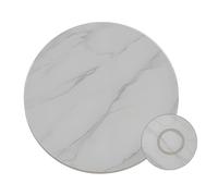Bandeja redonda de madera para servir de 50 cm, giratoria con acabado de mármol, mesa de cocina y comedor, Lazy Susan, bandeja grande para servir para entretener 50 cm, 60 cm, 70 cm, 80 cm, opciones